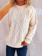Cable Knit Long Sleeve Sweater
