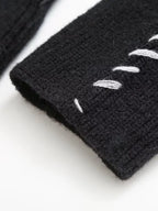 Contrast Mock Neck Long Sleeve Sweater