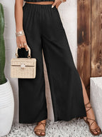 Smocked Surplice Cami and Wide Leg Pants Set