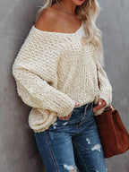V-Neck Long Sleeve Sweater