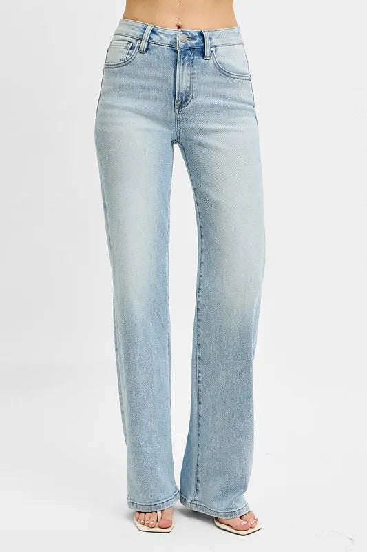 RISEN High Rise Wide Leg 90's Jeans