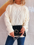 Cable Knit Long Sleeve Sweater