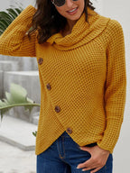 Full Size Texture Turtleneck Long Sleeve Sweater Plus Size