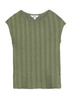 Round Neck Cap Sleeve Top and Pants Set