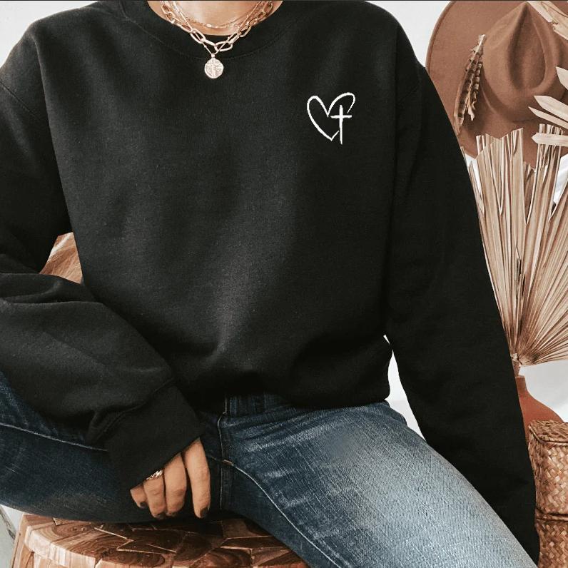Jesus Has My Back Sweatshirt Lightweight