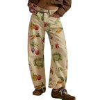 Wide-Leg Loose Mid-Rise Casual Denim Trousers