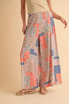 Aemi+Co Printed Wide Leg Pants