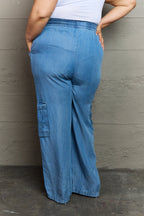 GeeGee Out Of Site Full Size Denim Cargo Pants