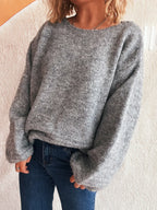 Relaxed Fit Round Neck Sweater
