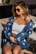 BiBi Washed Tie Dye Denim Jacket