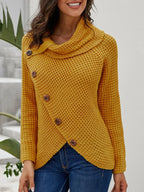 Full Size Texture Turtleneck Long Sleeve Sweater Plus Size