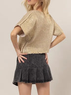 HYFVE Metal Coated Knit Sweater