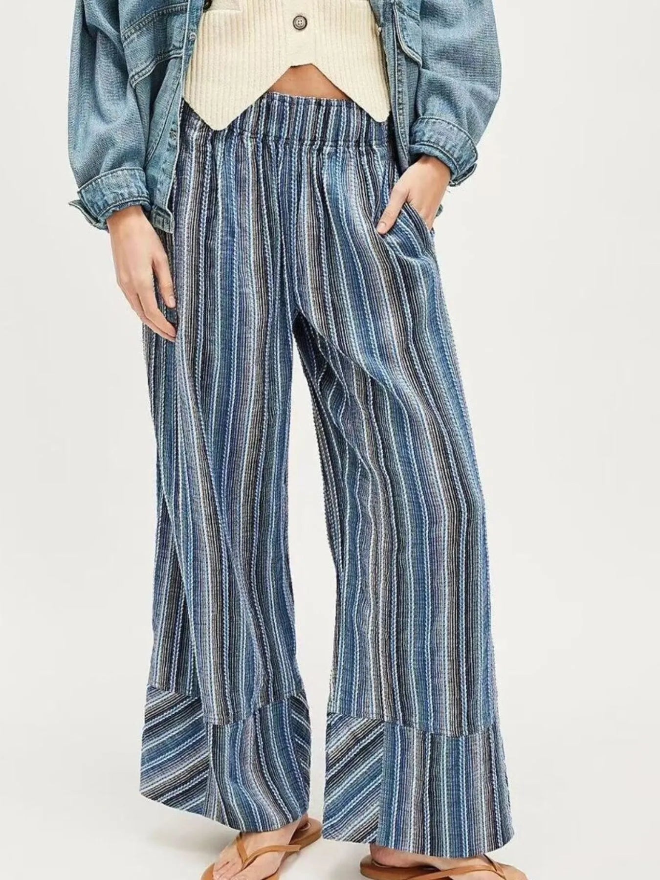 Striped Wide Leg Pants