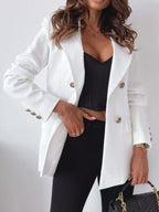 Double-Breasted Lapel Collar Blazer