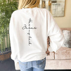 Jesus Has My Back Sweatshirt Lightweight