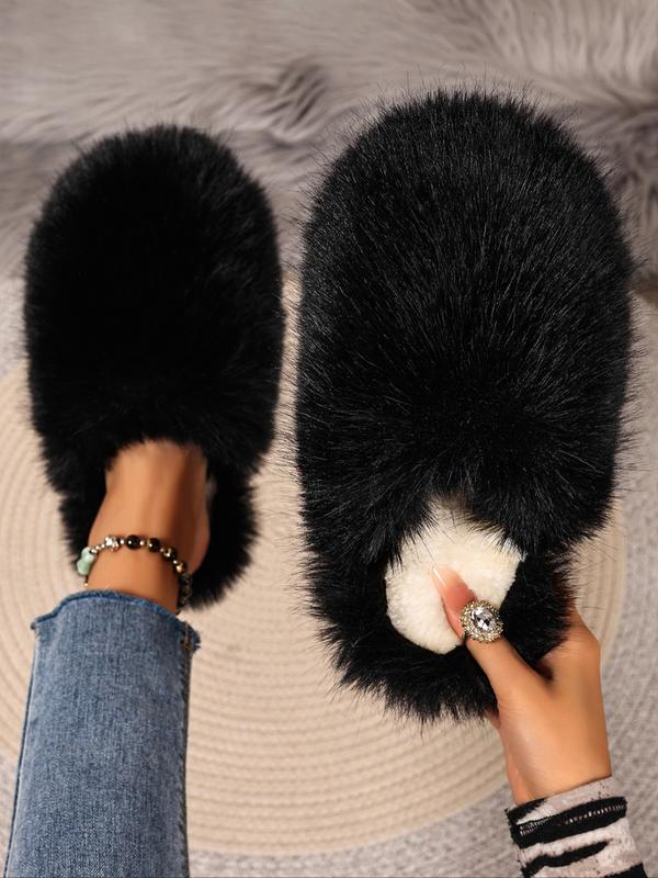 New Trendy Plush Fur Slippers