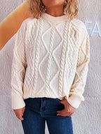 Cable Knit Long Sleeve Sweater