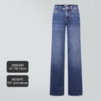 Tummy Control Curve Hugging Rise Baggy Jeans