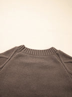 Geometric Round Neck Long Sleeve Sweater