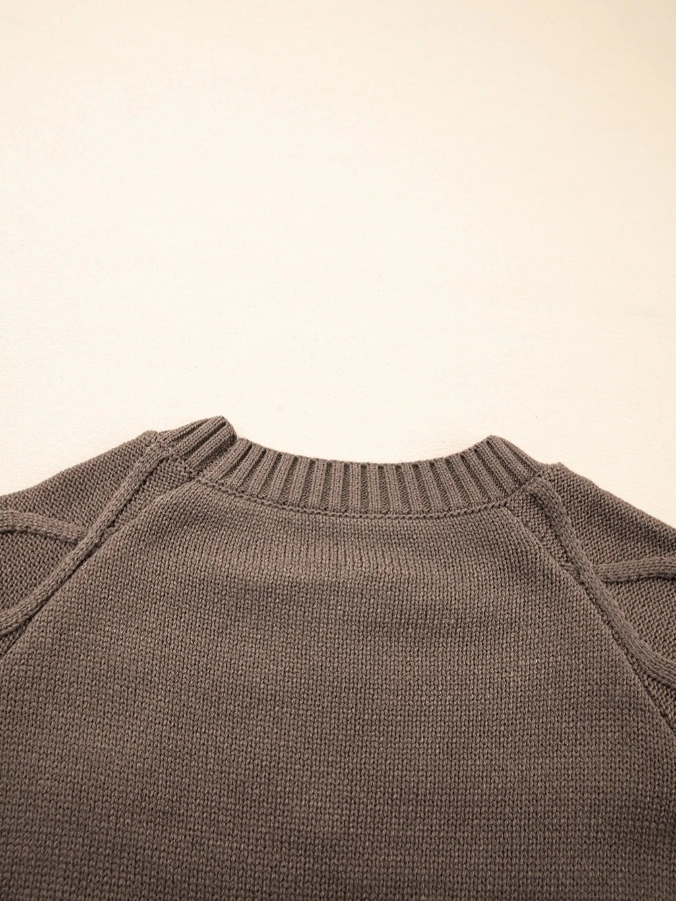 Geometric Round Neck Long Sleeve Sweater