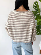 Oversized Striped Drop Shoulder Sweater