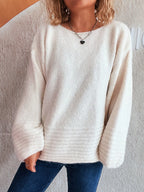 Relaxed Fit Round Neck Sweater