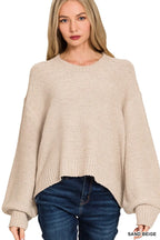Zenana Oversized Baloon Sleeve Sweater