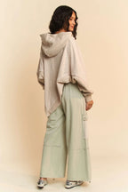 Davi & Dani Lace Patchwork Bottom Opening Adjustable Pants