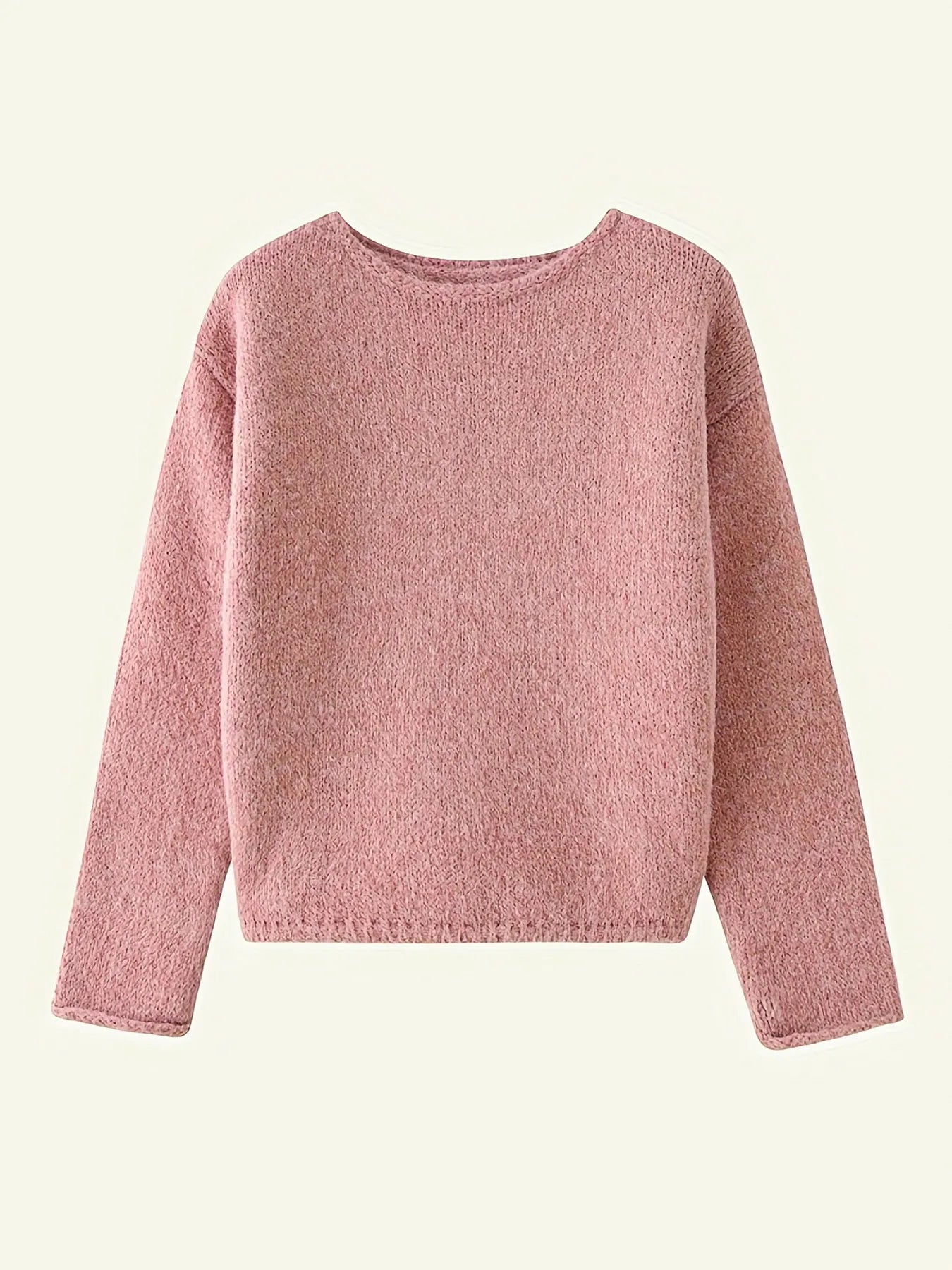 Oversized Round Neck  Long Sleeve Sweater