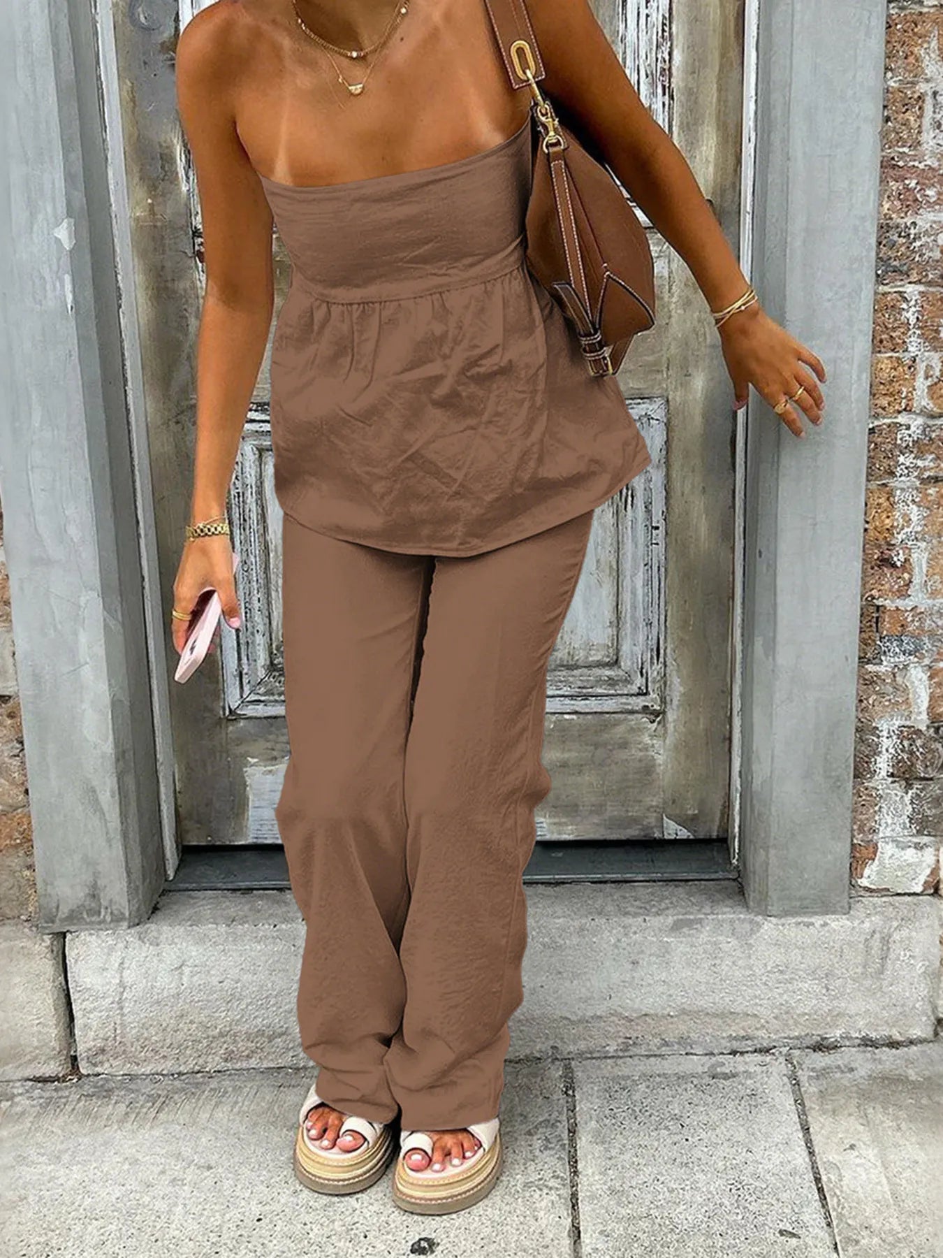 Tube Top and Pants Set