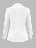 Lapel Collar Open Front Blazer