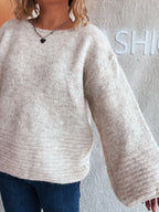 Relaxed Fit Round Neck Sweater
