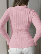 Cable Knit Long Sleeve Sweater