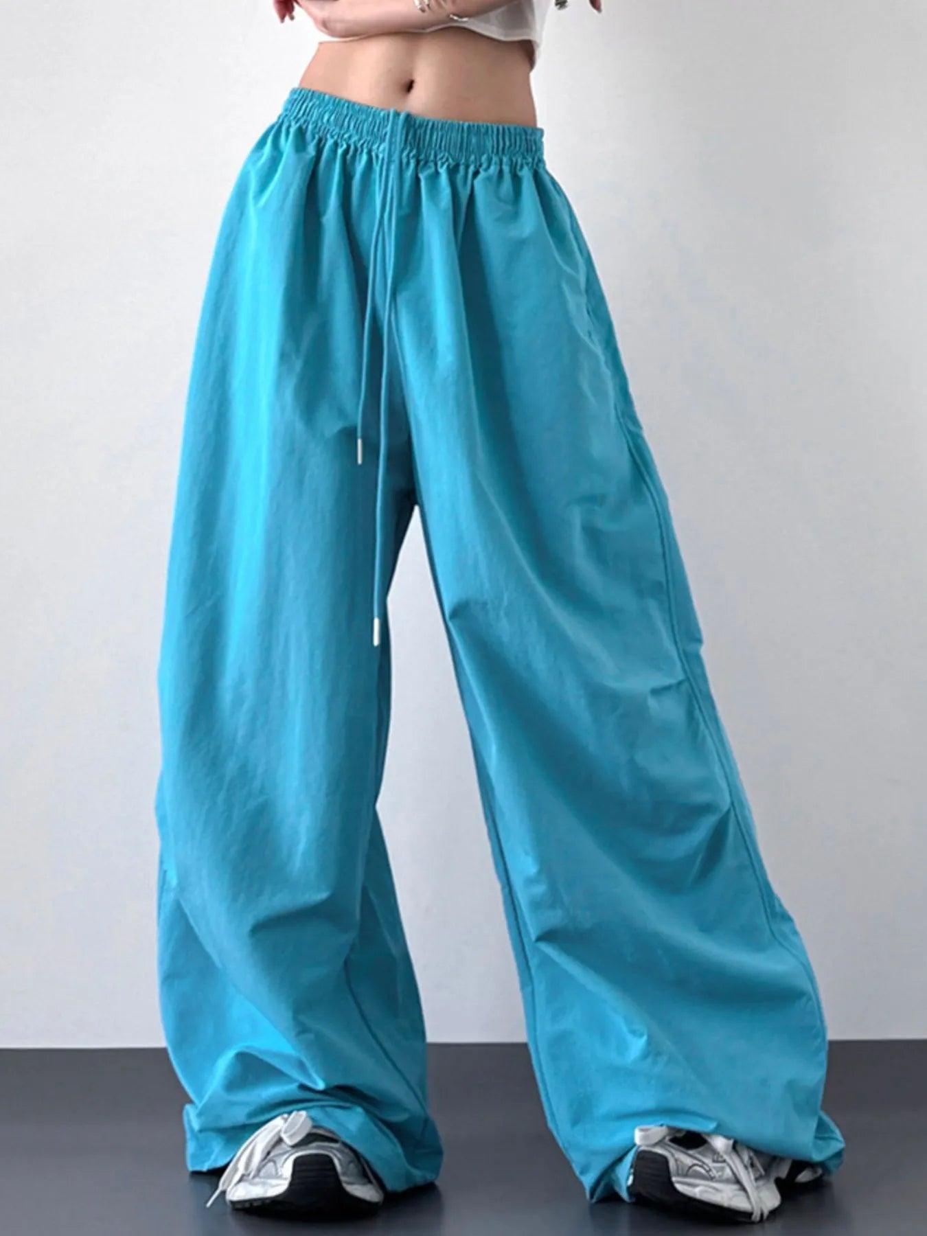 Wide Leg Drawstring Pants
