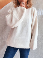 Relaxed Fit Round Neck Sweater