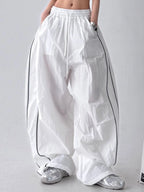 Drawstring Wide Leg Pants