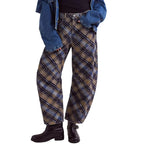 Wide-Leg Loose Mid-Rise Casual Denim Trousers