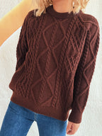 Cable Knit Long Sleeve Sweater