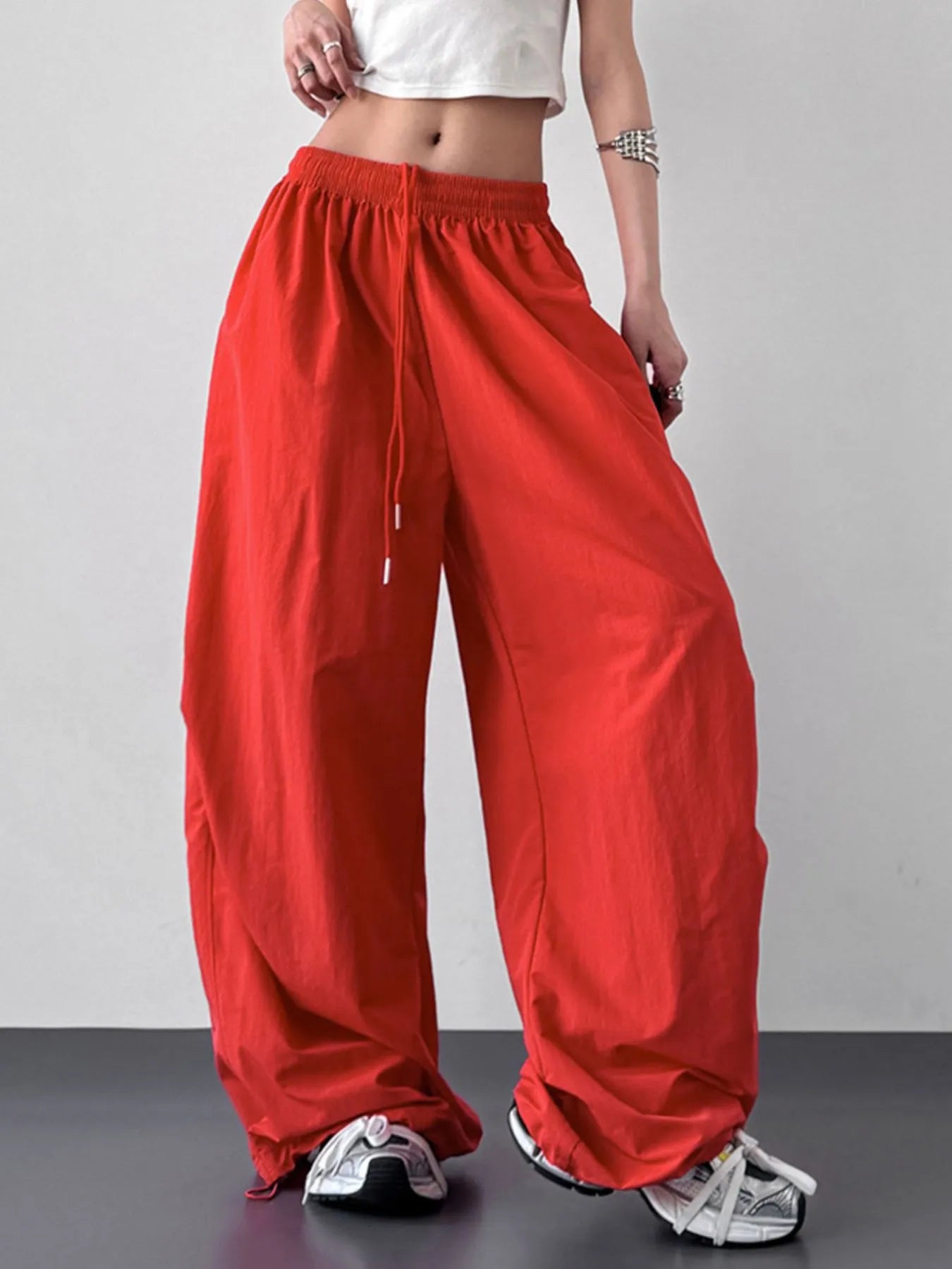 Wide Leg Drawstring Pants