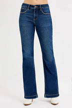 RISEN Full SIze Tummy Control Mid Rise Flare Jeans Plus SIze