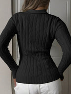 Cable Knit Long Sleeve Sweater