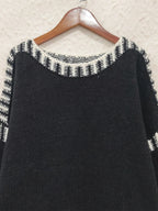 Contrast Trim Oversized Sweater