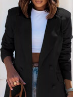 Double-Breasted Long Sleeve Blazer