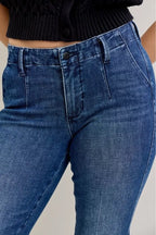 Judy Blue Full Size Mid Rise Bootcut Jeans with Welt Pockets Plus Size