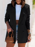 Lapel Collar Long Sleeve Blazer