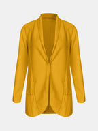 Collared Neck Long Sleeve Blazer