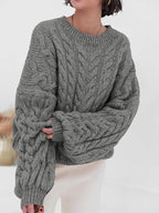 Cable Knit Long Sleeve Sweater