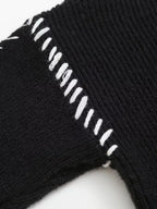 Contrast Mock Neck Long Sleeve Sweater