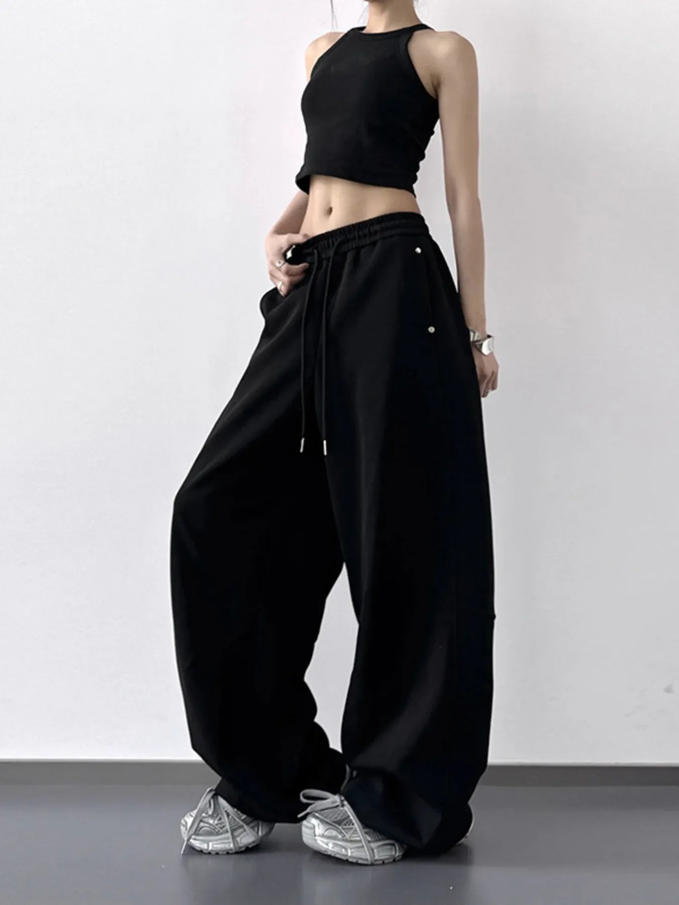 Wide Leg Drawstring Pants
