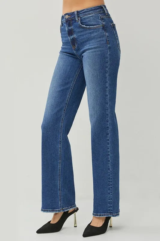 RISEN High Rise Straight Jeans